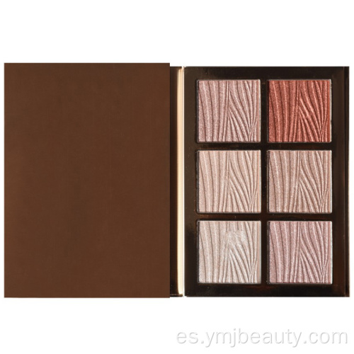 Paleta de resaltador de contorno de maquillaje de resalte de la cara